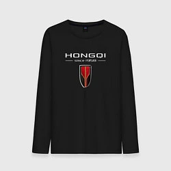 Лонгслив хлопковый мужской Hongqi - logo, цвет: черный