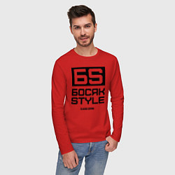 Лонгслив хлопковый мужской Босяк style classic edition, цвет: красный — фото 2