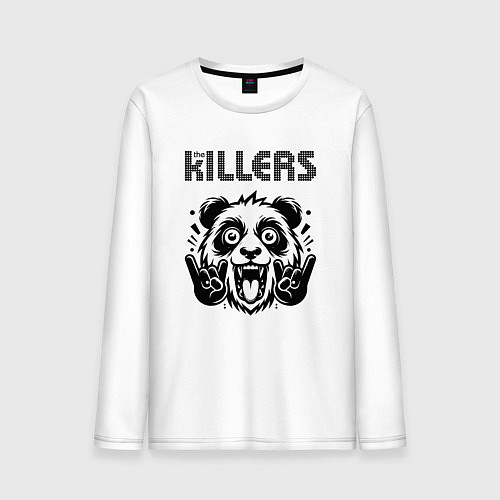 Мужской лонгслив The Killers - rock panda / Белый – фото 1