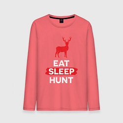 Мужской лонгслив Есть спать охотиться на оленей