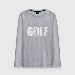 Лонгслив хлопковый мужской Гольф арт, цвет: меланж