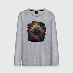 Мужской лонгслив Лотос звезда