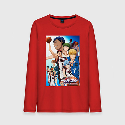 Мужской лонгслив Баскетбол Куроко / Красный – фото 1