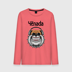 Лонгслив хлопковый мужской Чёnada, цвет: коралловый