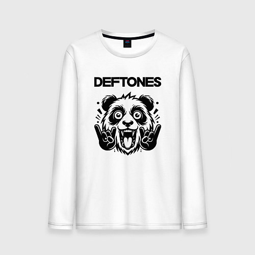 Мужской лонгслив Deftones - rock panda / Белый – фото 1