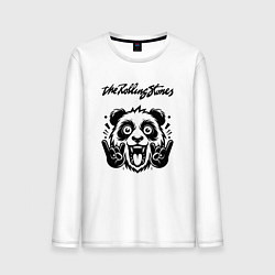 Лонгслив хлопковый мужской Rolling Stones - rock panda, цвет: белый