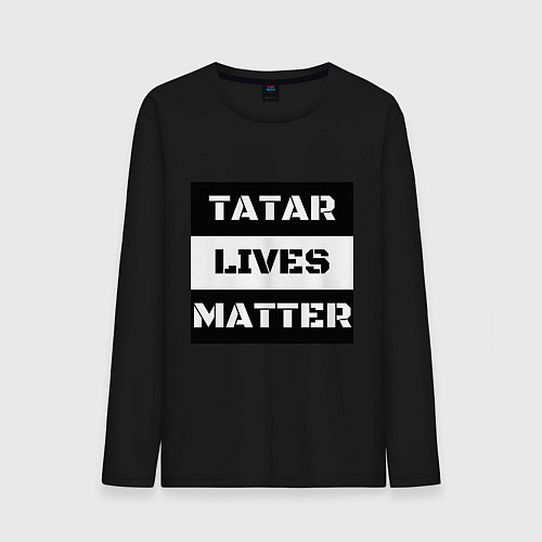 Мужской лонгслив Tatar lives matter / Черный – фото 1