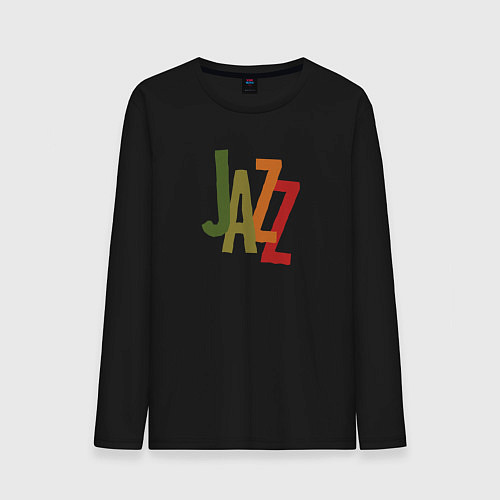 Мужской лонгслив Jazz retro in color / Черный – фото 1