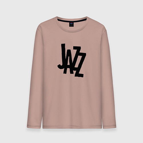 Мужской лонгслив Jazz retro in black / Пыльно-розовый – фото 1