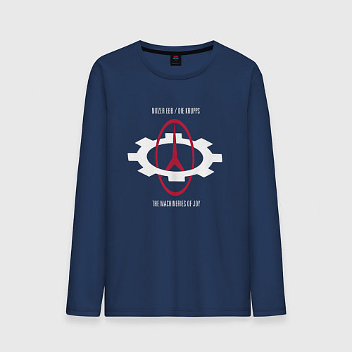 Мужской лонгслив Nitzer Ebb feat die krupps / Тёмно-синий – фото 1