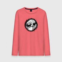 Мужской лонгслив Листья на ветру