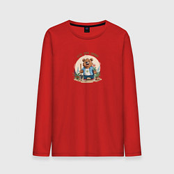 Мужской лонгслив Медведь садовник