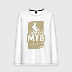 Лонгслив хлопковый мужской MTB extreme, цвет: белый