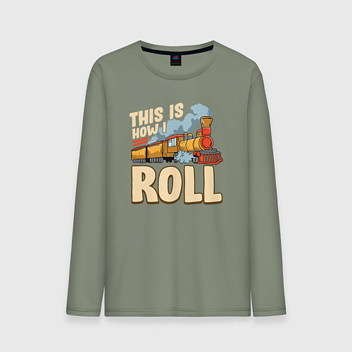 Мужской лонгслив Как я катаюсь / Авокадо – фото 1