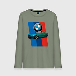 Лонгслив хлопковый мужской Родстер BMW Z4, цвет: авокадо