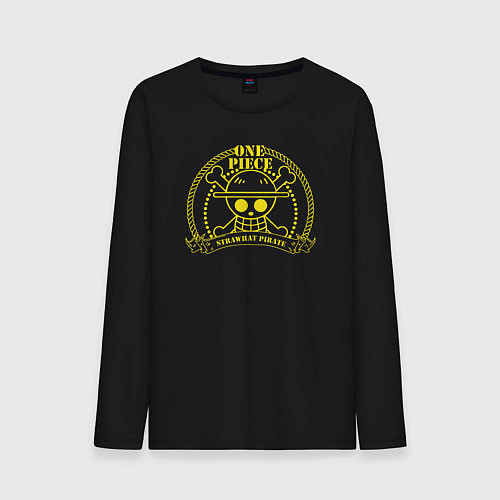 Мужской лонгслив One piece strawhat pirate / Черный – фото 1