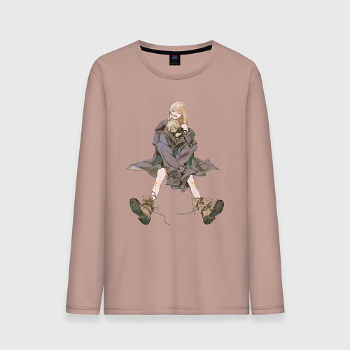 Мужской лонгслив Ведьма и чудовище Гидо / Пыльно-розовый – фото 1