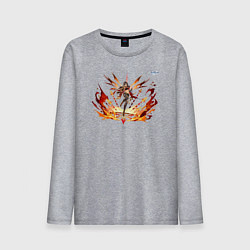 Лонгслив хлопковый мужской Дэхья из Геншин Импакт, цвет: меланж