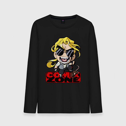 Мужской лонгслив Comix zone - anime style / Черный – фото 1