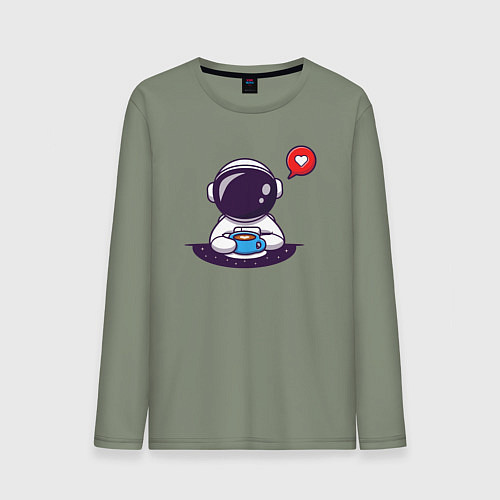 Мужской лонгслив Космический кофе / Авокадо – фото 1