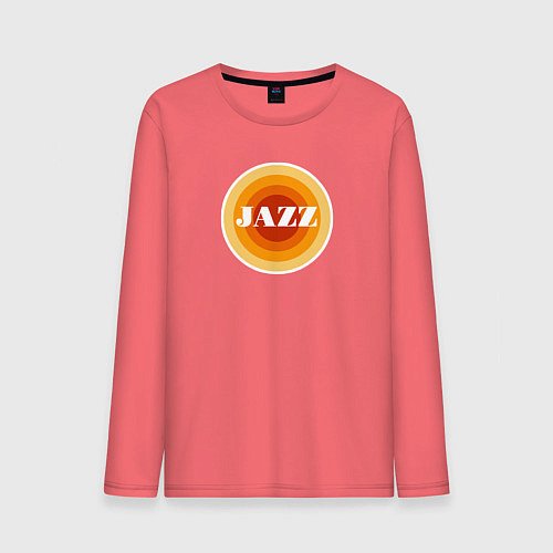 Мужской лонгслив Джаз ретро в желтом / Коралловый – фото 1