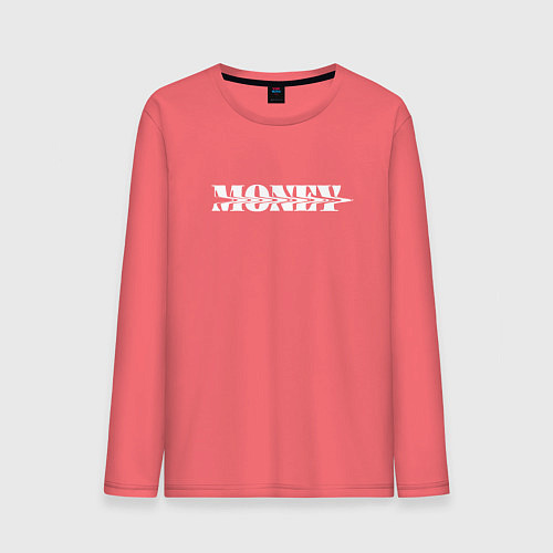 Мужской лонгслив Money / Коралловый – фото 1