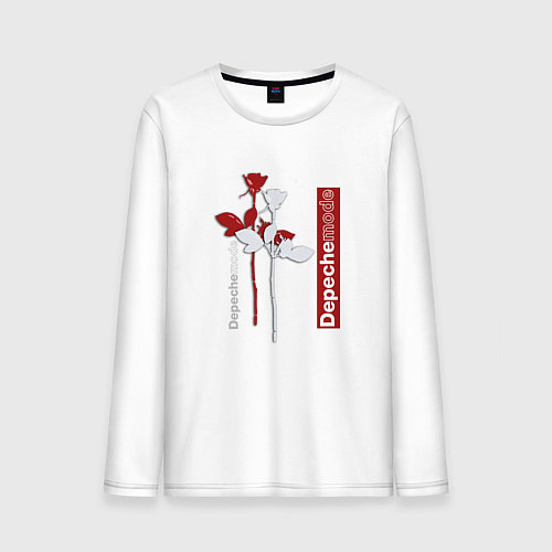 Мужской лонгслив Depeche Mode - Roses violator / Белый – фото 1