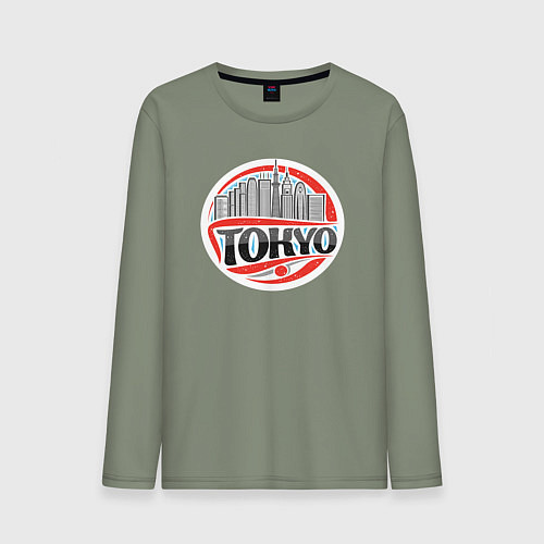 Мужской лонгслив Tokyo city / Авокадо – фото 1