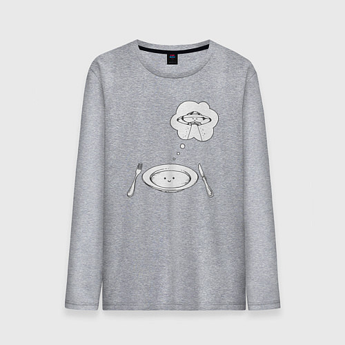 Мужской лонгслив Космический обед / Меланж – фото 1