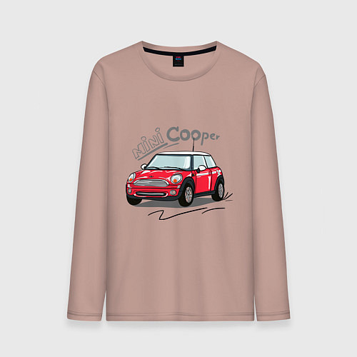Мужской лонгслив Mini Cooper / Пыльно-розовый – фото 1