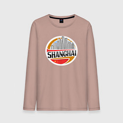 Лонгслив хлопковый мужской Шанхай Китай, цвет: пыльно-розовый