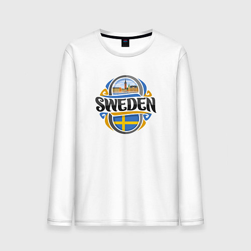 Мужской лонгслив Sweden / Белый – фото 1