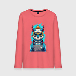 Мужской лонгслив Современная сова