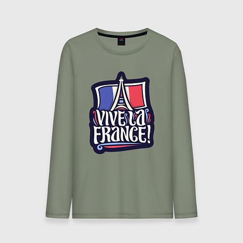 Мужской лонгслив Viva la France / Авокадо – фото 1
