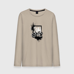 Мужской лонгслив Байк и грязь