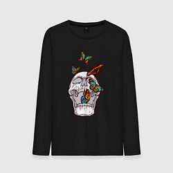 Мужской лонгслив Бабочки и череп