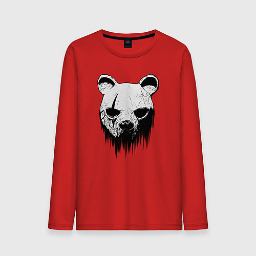 Мужской лонгслив Медвежья маска / Красный – фото 1