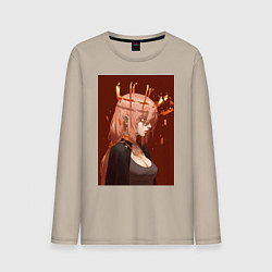 Лонгслив хлопковый мужской Человек-бензопила Макима Общественная безопасность, цвет: миндальный