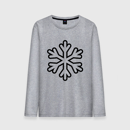 Мужской лонгслив Снежинка / Меланж – фото 1