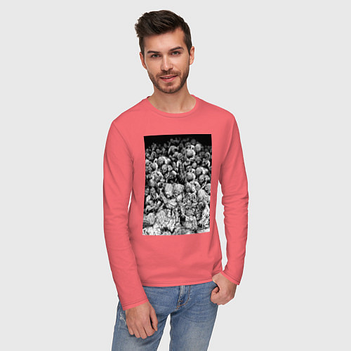 Мужской лонгслив Сага о Винланде Торфинн воин / Коралловый – фото 3