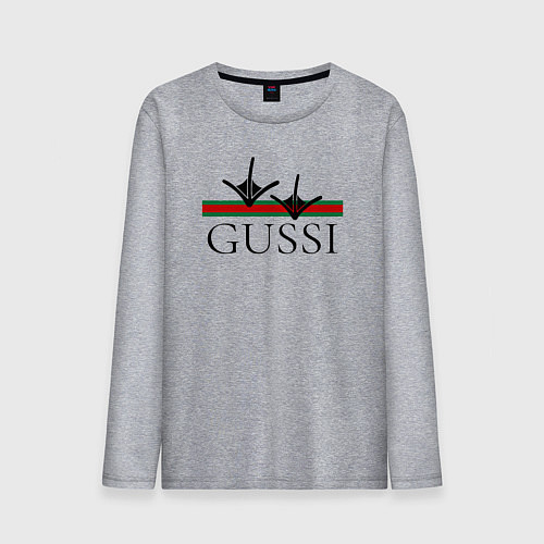 Мужской лонгслив Гусси - лапы / Меланж – фото 1