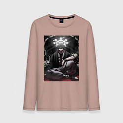 Лонгслив хлопковый мужской Магическая битва Сукуна Рёмэн арт Король Проклятий, цвет: пыльно-розовый