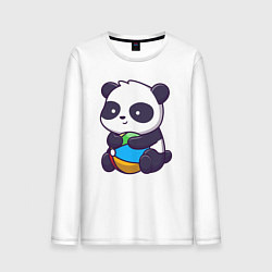 Мужской лонгслив Панда с мячом