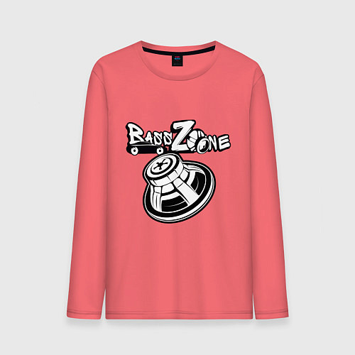 Мужской лонгслив Bass zone subwoofer / Коралловый – фото 1