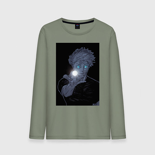 Мужской лонгслив Магическая битва Сатору Годзё сильнейших маг / Авокадо – фото 1
