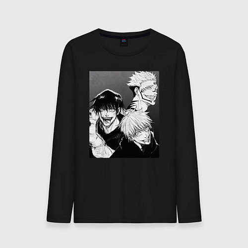 Мужской лонгслив Магическая битва Тодзи Фусигуро Сукуна Рёмэн / Черный – фото 1