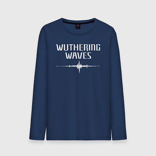 Мужской лонгслив Wuthering Waves Frequency / Тёмно-синий – фото 1