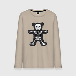 Лонгслив хлопковый мужской Skeletor bear, цвет: миндальный