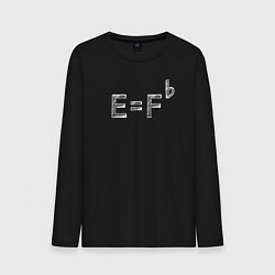 Лонгслив хлопковый мужской Теория относительности музыкантов, цвет: черный