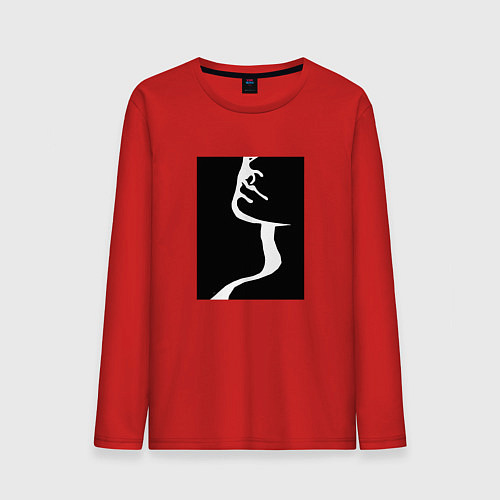 Мужской лонгслив Томность / Красный – фото 1